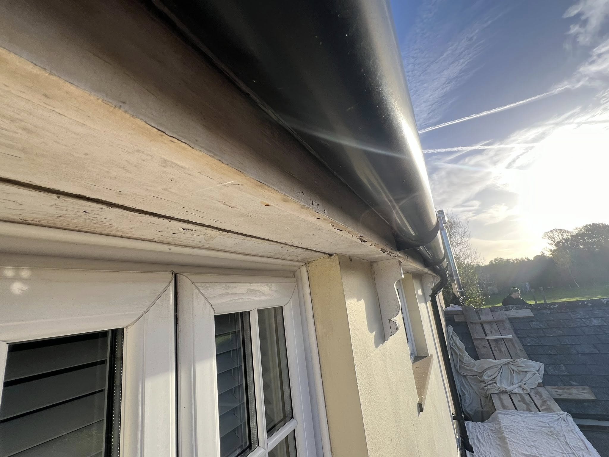 Fascia soffit and guttering installation